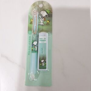 Snoopy Green Mechanical Pencil and Lead Refills, NEW, 0.5 MM